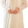 Women's Long-sleeve Mesh Nightdress Princess Vintage Nightgown Lace Sleepwear Pajamas