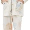 Maternity & Nursing Knit Cotton Pajama Set Sleepwear Long Sleeve Top & Bottom Breastfeeding for Pregnant Women