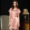 Women's Silk Pajamas,1-Piece Nightdress Sleepwear,Loose&Free Size,100% Silk(Main),5 Colors