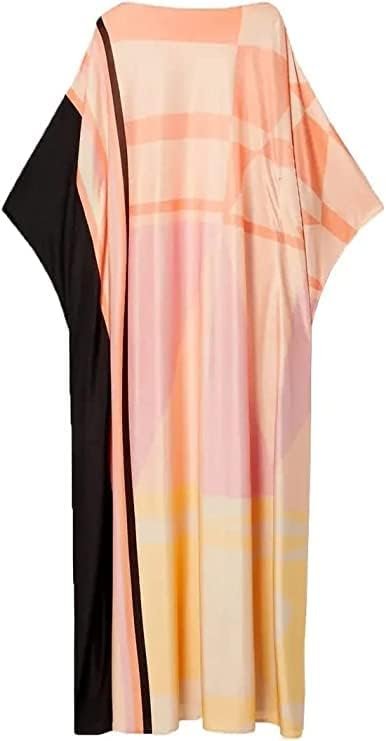 Designer Printed Long Satin Silk Casual Wear Women Kaftan Kurta,Beach wear Kaftan,Long Silk Caftans, Party wear Kaftan Fancy Dress for Women Yellow
