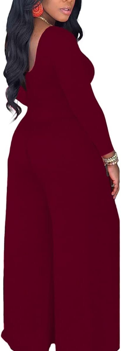 2 Piece Outfits for Women Casual Wide Leg Pants Set Outfits Sexy Front Crop Tops High Waist Jumpsuits Set