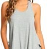 Pajamas Set for Women Viscose Made from Bamboo - Ribbed Racerback Tank Top Soft Sleepwear Pjs Shorts Nightwear Loungewear