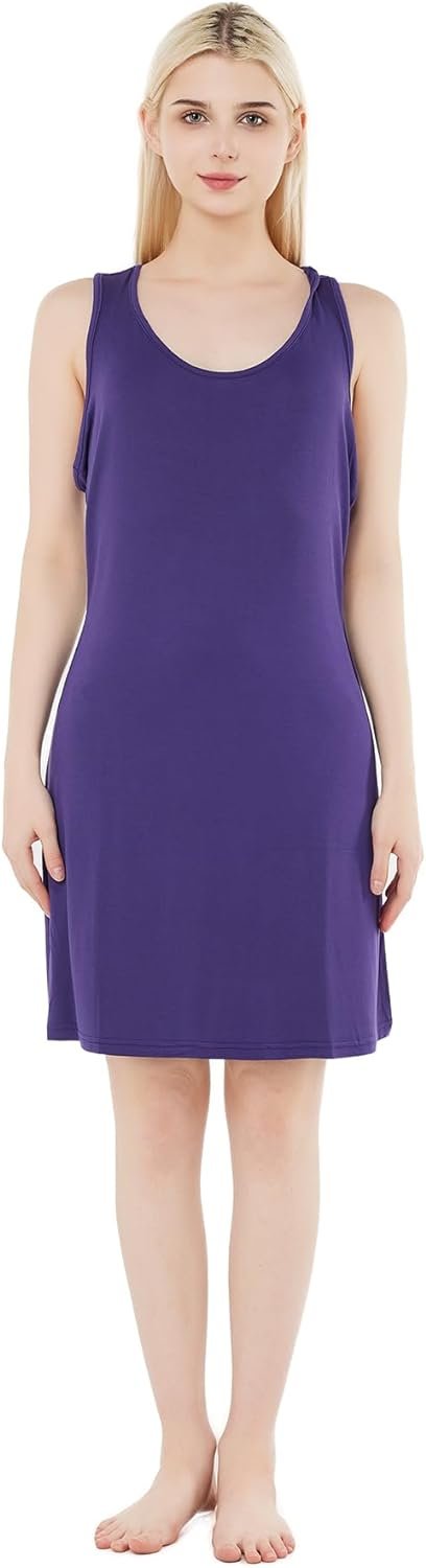 loungewear Womens Nightgown pajamas Suspender Bamboo Viscose Super Soft Sleeveless sleepwear Nightdress