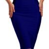 Women's High Waist Wear to Work Pencil Skirt Bandage Bodycon Midi Skirt