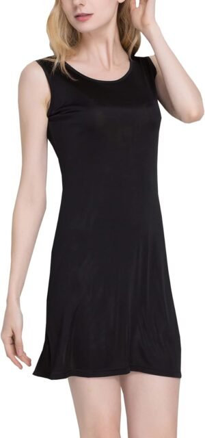 Silk Tank Nightgowns Women Pure Silk Sleepwear Sleeveless Night Shirt Soft Sleep Shirt Pajamas Dress