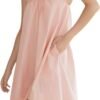 517raAEE_lL._AC_SL1200.jpg Womens Ruffle Nightgown Cotton Sleeveless Nightdress Soft Printed Night gown with Pockets