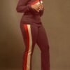 2 Piece Outfits for Women Casual Wide Leg Pants Set Outfits Sexy Front Crop Tops High Waist Jumpsuits Set