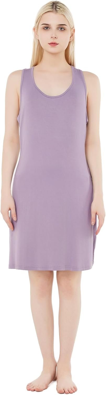 loungewear Womens Nightgown pajamas Suspender Bamboo Viscose Super Soft Sleeveless sleepwear Nightdress