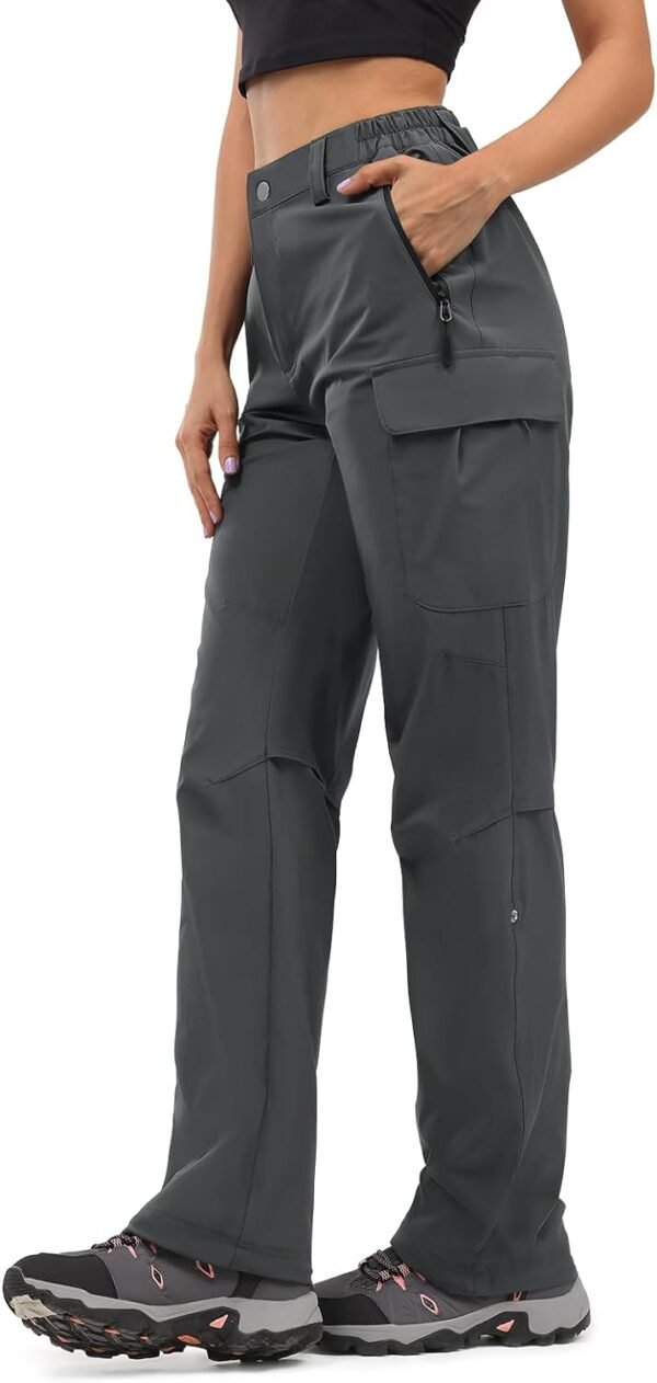 Women's Hiking Cargo Pants Quick Dry Water-Resistance High Waist Pants for Work Travel Outdoor and Casual