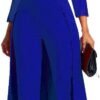 VERWIN Patchwork Overlay Embellished Plain Women's Jumpsuit High-Waist Woman Romper
