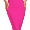 Women's High Waist Wear to Work Pencil Skirt Bandage Bodycon Midi Skirt