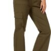 Women's High Waist Stretchy Cotton Cargo Pants Wide Leg Hiking Tactical Trousers with 6 Pockets