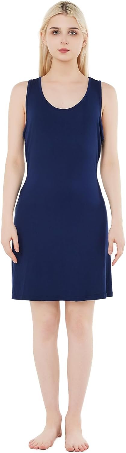 loungewear Womens Nightgown pajamas Suspender Bamboo Viscose Super Soft Sleeveless sleepwear Nightdress