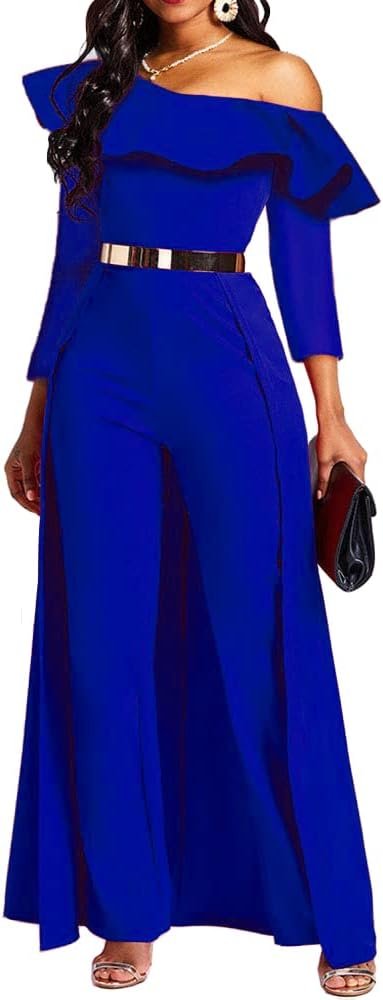 VERWIN Patchwork Overlay Embellished Plain Women's Jumpsuit High-Waist Woman Romper