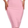Women's High Waist Wear to Work Pencil Skirt Bandage Bodycon Midi Skirt