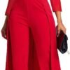VERWIN Patchwork Overlay Embellished Plain Women's Jumpsuit High-Waist Woman Romper