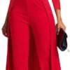 VERWIN Patchwork Overlay Embellished Plain Women's Jumpsuit High-Waist Woman Romper