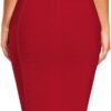 Women's High Waist Wear to Work Pencil Skirt Bandage Bodycon Midi Skirt