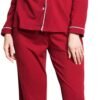 100% Cotton Pajama Set for Women Long Sleeve Womens Sleepwear Button Down NightWear Soft Pj Lounge Sets