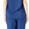 Soft Bamboo Viscose Pajamas Set for Women Summer Sleepwear Pjs Comfy Short Sleeve Tops Capri Pants Sets