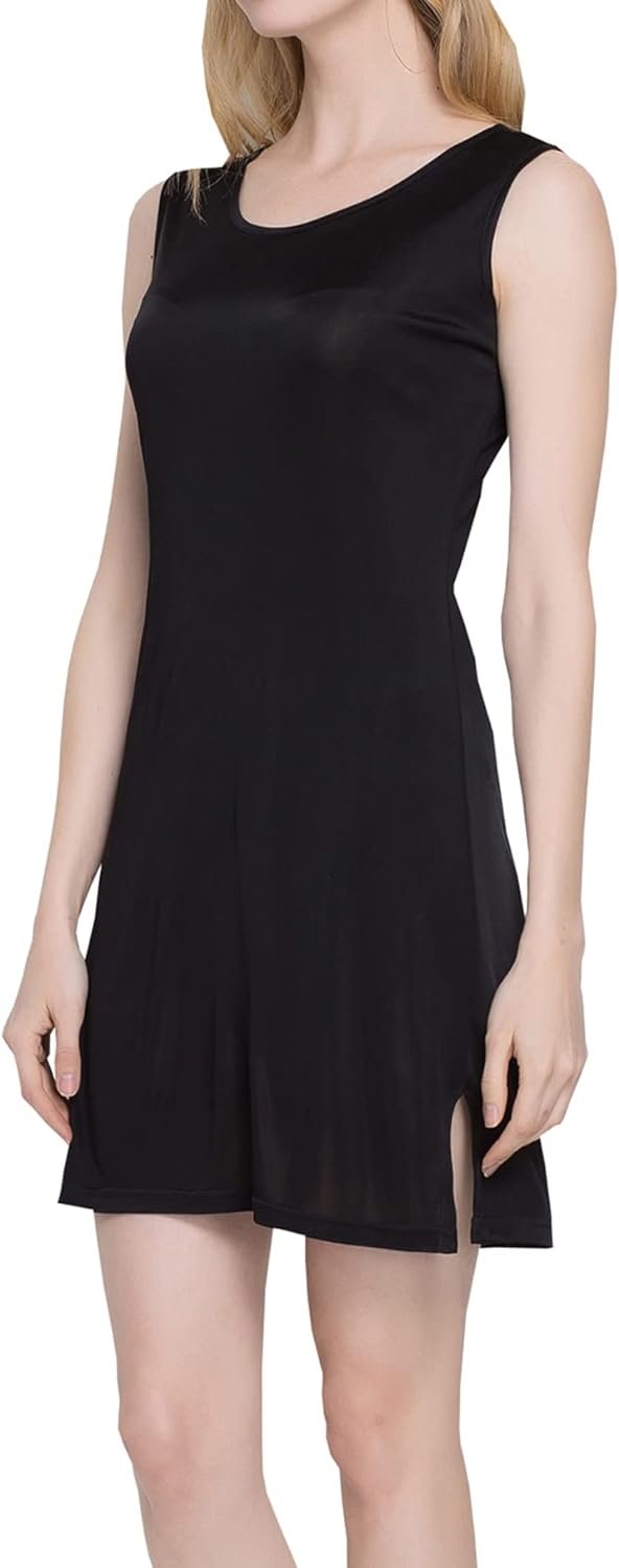 Silk Tank Nightgowns Women Pure Silk Sleepwear Sleeveless Night Shirt Soft Sleep Shirt Pajamas Dress