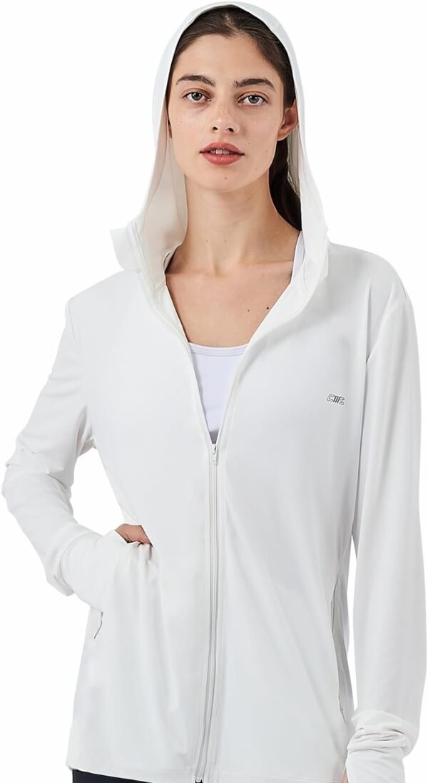 Sun Protection Clothing Women - Long Sleeve Zip Up Hoodie Women for Running, Athletic Hiking Jacket Sun Shirt