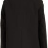 Women's Casual Long Sleeve Lapel Oversized Button Work Office Blazer Suit Jacket