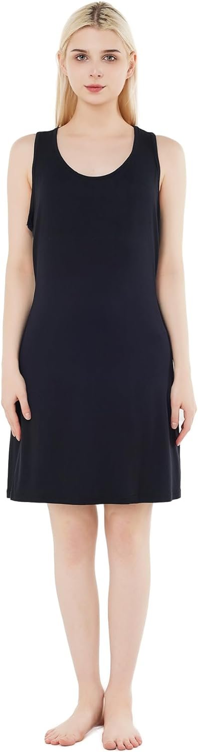 loungewear Womens Nightgown pajamas Suspender Bamboo Viscose Super Soft Sleeveless sleepwear Nightdress