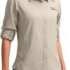 Womens Sun Protection Fishing Shirt with Zipper Pockets Lightweight SPF Long Sleeve Shirts for Hiking Safari
