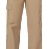 Women's High Waist Stretchy Cotton Cargo Pants Wide Leg Hiking Tactical Trousers with 6 Pockets