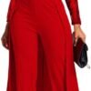 VERWIN Patchwork Overlay Embellished Plain Women's Jumpsuit High-Waist Woman Romper