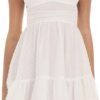 Women Graduation Dress Spaghetti Straps Sleeveless Short Dresses Y2k Low Cut Bodycon Going Out A-Line Mini Dress