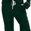 Pajama Set For Women Long Sleeve Button Down Sleepwear Soft and Comfy Lounge Set S-XXL