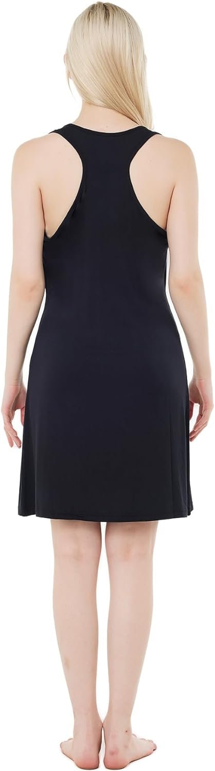 loungewear Womens Nightgown pajamas Suspender Bamboo Viscose Super Soft Sleeveless sleepwear Nightdress