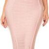 Women's High Waist Wear to Work Pencil Skirt Bandage Bodycon Midi Skirt