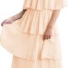 Women's Off The Shoulder Ruffles Summer Valentines Day Loose Casual Chiffon Long Party Beach Maxi Dress