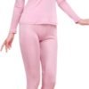 Womens Silk Long Underwear Mulberry Silk Long Johns Silk Thermal Underwear Sets Cold Weather Base Layer