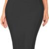 Women's High Waist Wear to Work Pencil Skirt Bandage Bodycon Midi Skirt