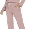 Pajama Set For Women Long Sleeve Button Down Sleepwear Soft and Comfy Lounge Set S-XXL