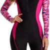 Women's One Piece Long Sleeve Rash Guard Knee High Bathing Suits Swimsuit Sport Surfing Wear Athletic Swimwear