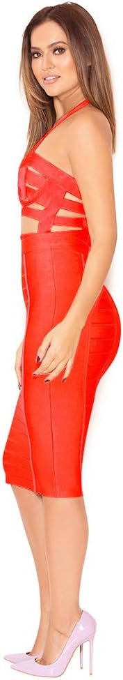 Women's High Waist Wear to Work Pencil Skirt Bandage Bodycon Midi Skirt