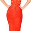 Women's High Waist Wear to Work Pencil Skirt Bandage Bodycon Midi Skirt