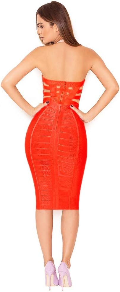 Women's High Waist Wear to Work Pencil Skirt Bandage Bodycon Midi Skirt
