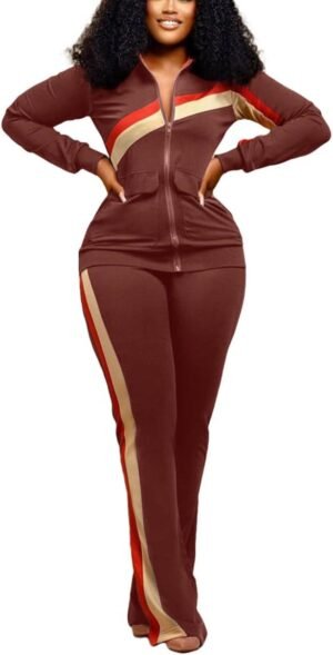 2 Piece Outfits for Women Casual Wide Leg Pants Set Outfits Sexy Front Crop Tops High Waist Jumpsuits Set