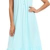 Cotton Nightgown for Women Sleeveless Loungewear Comfy Soft Sleepwear Long Sleepdress Loose Full Length Nightdress