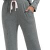 Womens Pajama Sets Soft Comfy Button Down Knitted Long Sleeve Sleepwear Pjs Lounge Sets Nightwear