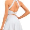 Womens Tennis Dress with Built in Shorts and Bra Workout Dress Golf Athletic Dress for Women
