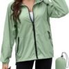 613-EfzBIZL._AC_SL1500.jpg Rain Jacket Women Waterproof Lightweight Jacket With Hood Packable Raincoat with Pockets S-XXL