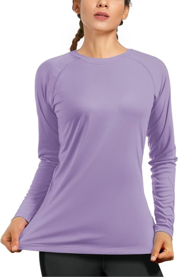 Women's Long Sleeve UPF 50+ UV Sun Protection Shirts Rash Guard Swim T-Shirt/Hoodie Quick Dry for Outdoor Hiking