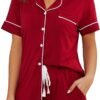 Pajama Set For Women Long Sleeve Button Down Sleepwear Soft and Comfy Lounge Set S-XXL